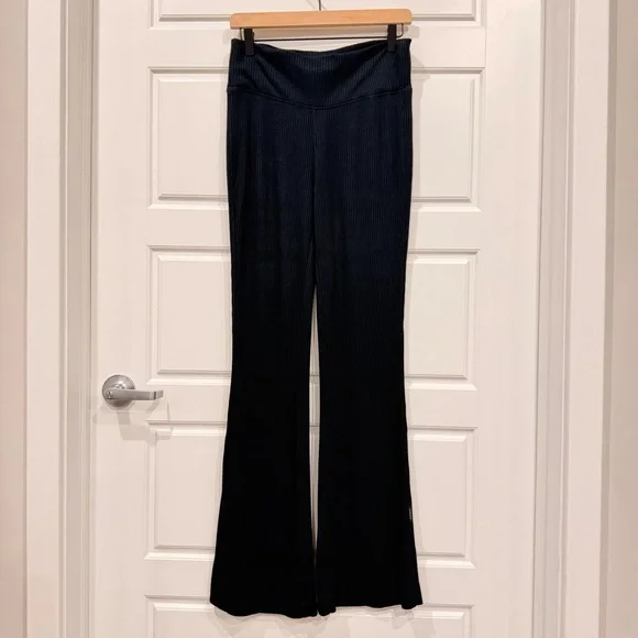 Athleta Harmony Pose Ribbed Pant Size S – Navy Blue Flare Lounge Yoga Pants - Picture 4 of 9